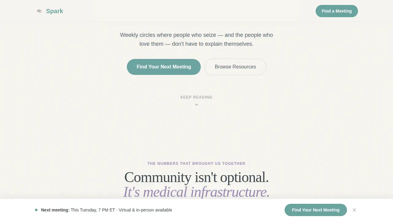 Supportive Neurological Community Landing Page Template