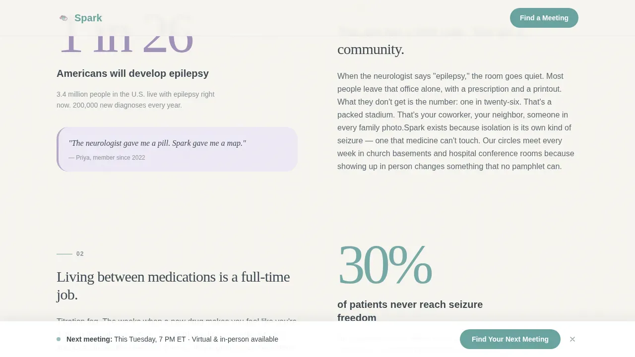 Supportive Neurological Community Landing Page Template