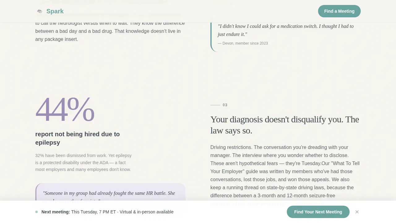 Supportive Neurological Community Landing Page Template