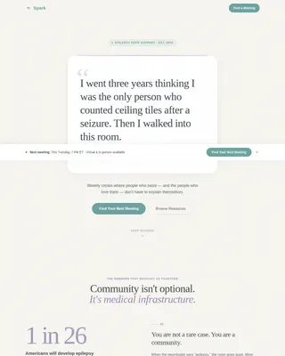 Supportive Neurological Community Landing Page Template