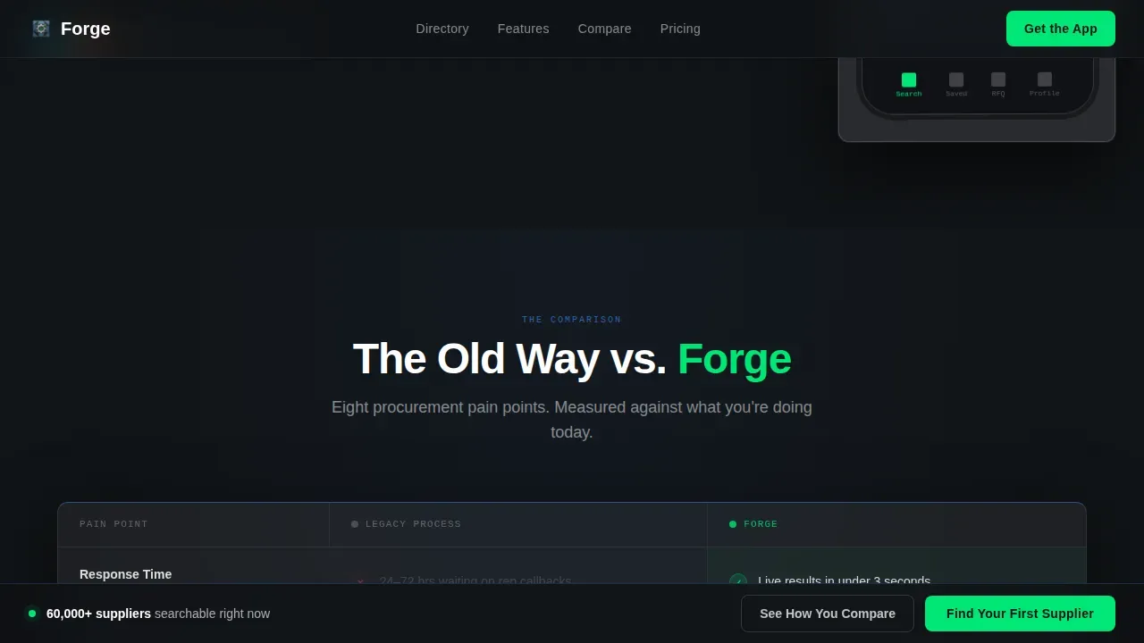 Industrial Supplier Marketplace Landing Page Template