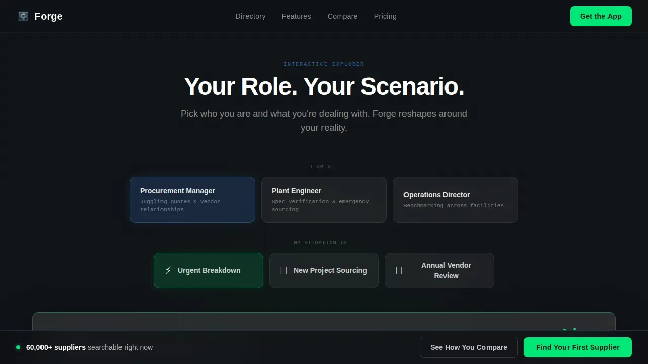 Industrial Supplier Marketplace Landing Page Template