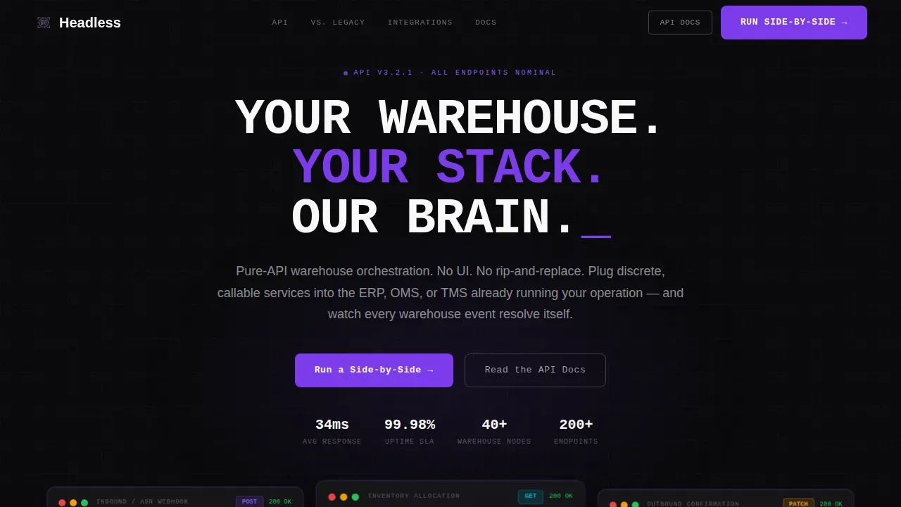 Intelligent API Integration Landing Page Template