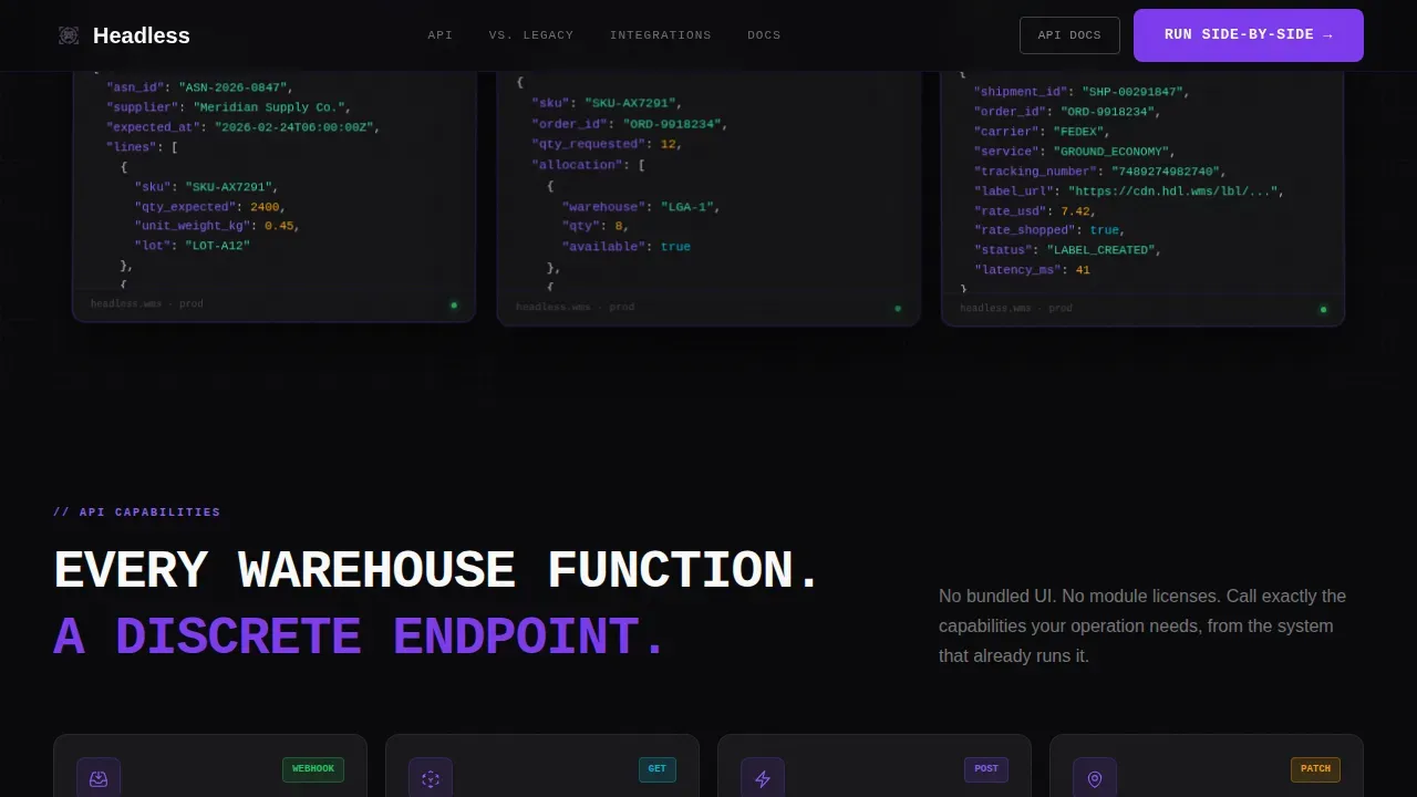 Intelligent API Integration Landing Page Template