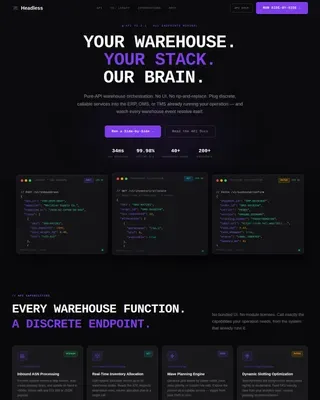Intelligent API Integration Landing Page Template