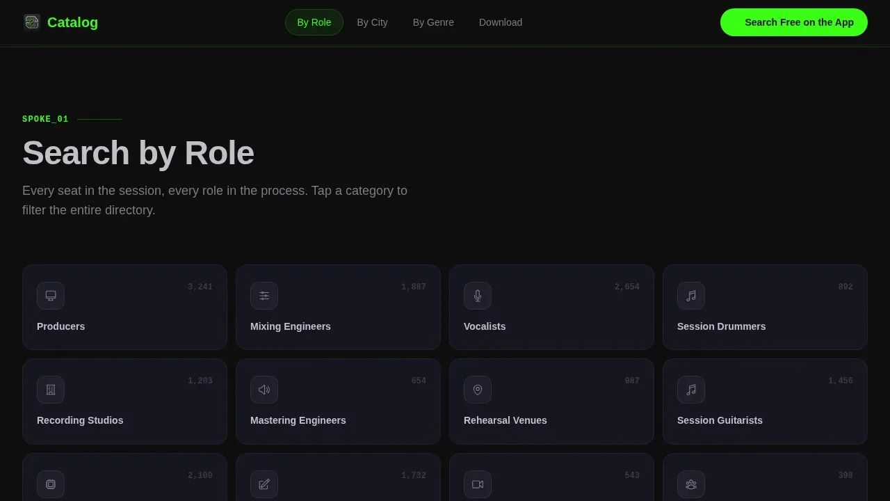 Discover Music Collaborators Landing Page Template