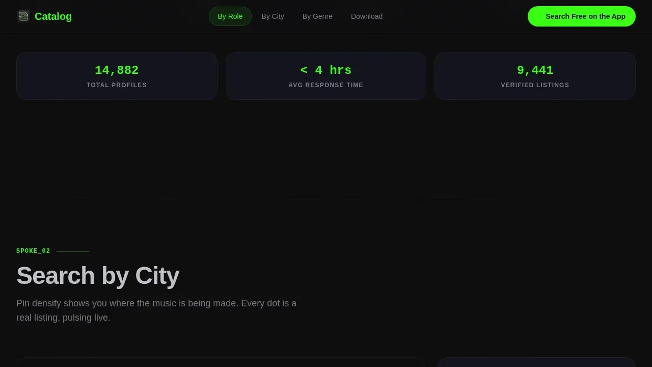 Discover Music Collaborators Landing Page Template