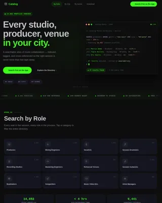 Discover Music Collaborators Landing Page Template