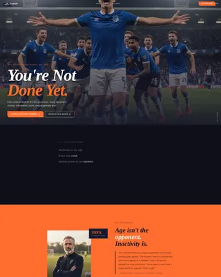 Senior League Landing Page Template | Five-a-Side