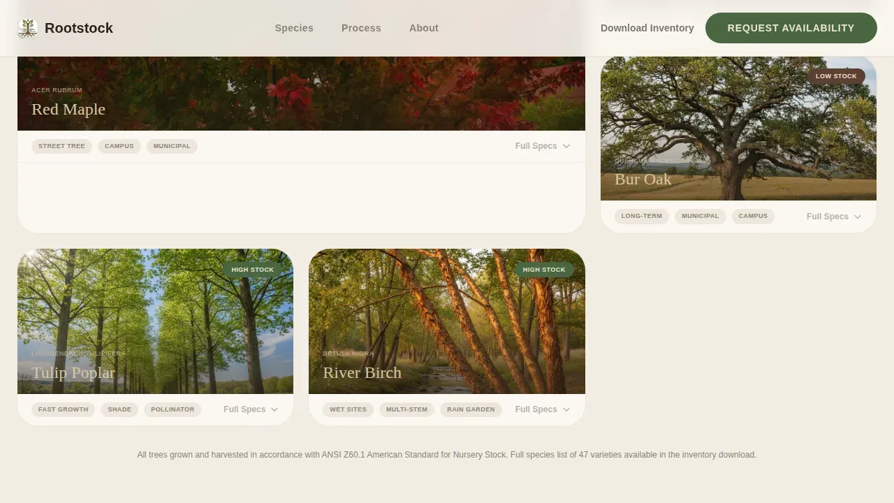 Nursery & Plant Farm Professional Website Template