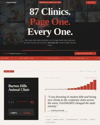 Veterinary Marketing & Agency Reviews Website Template