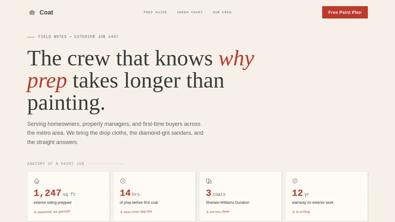 Painter (House) Professional Website Template