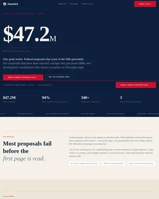 Grant Writer Booking Website Template