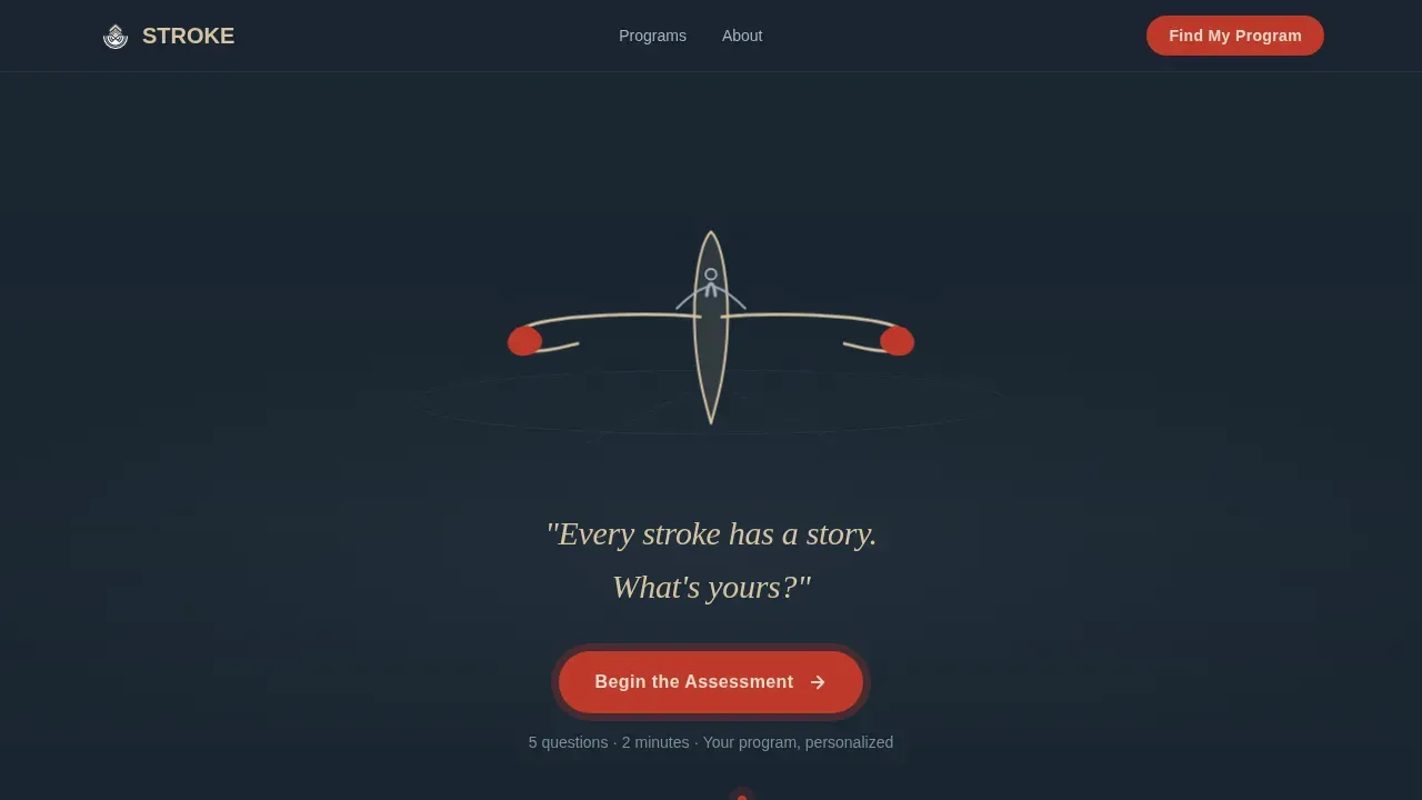 Rowing Program Quiz Landing Page Template