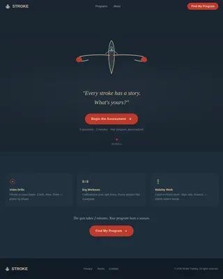 Rowing Program Quiz Landing Page Template