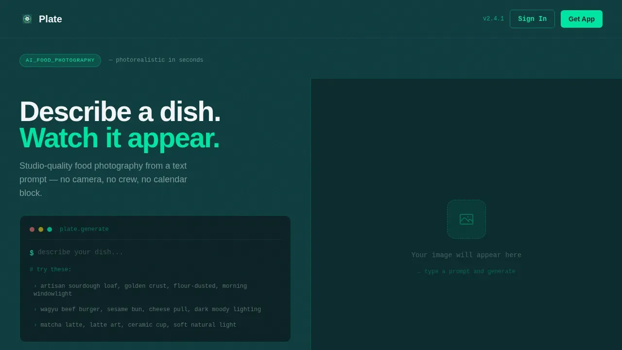 Smart Culinary Photography Landing Page Template