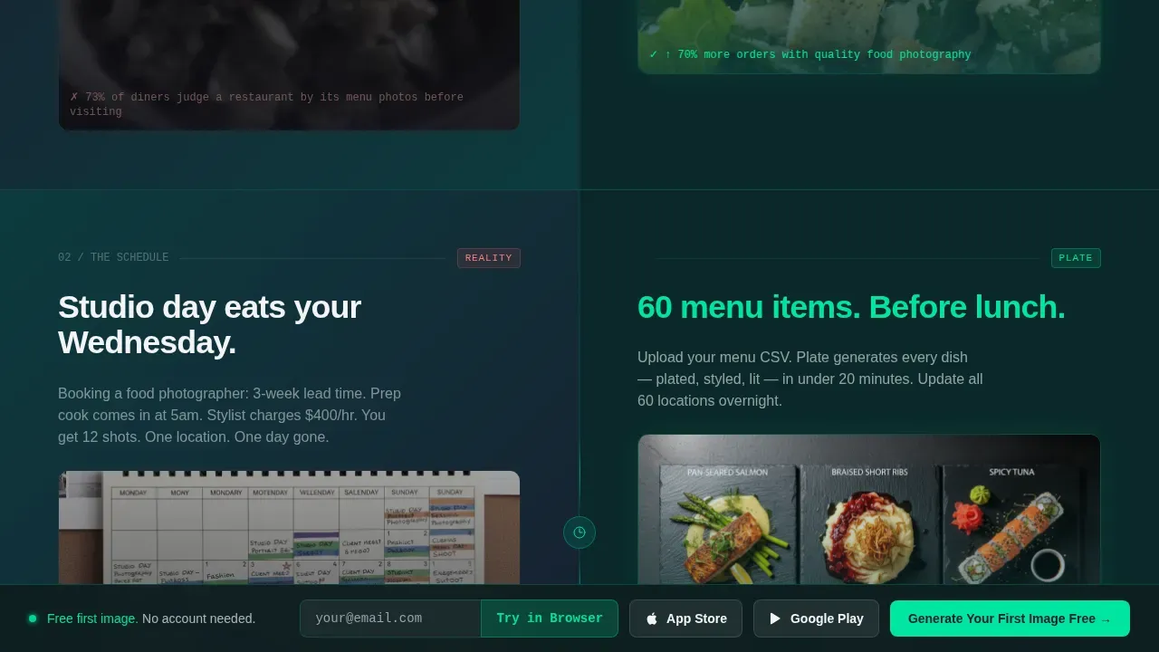 Smart Culinary Photography Landing Page Template