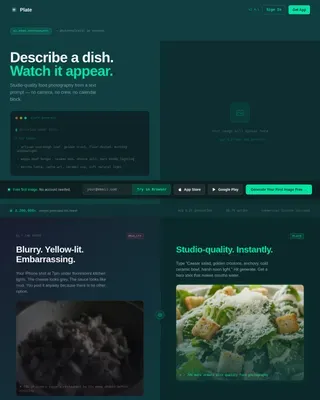 Smart Culinary Photography Landing Page Template
