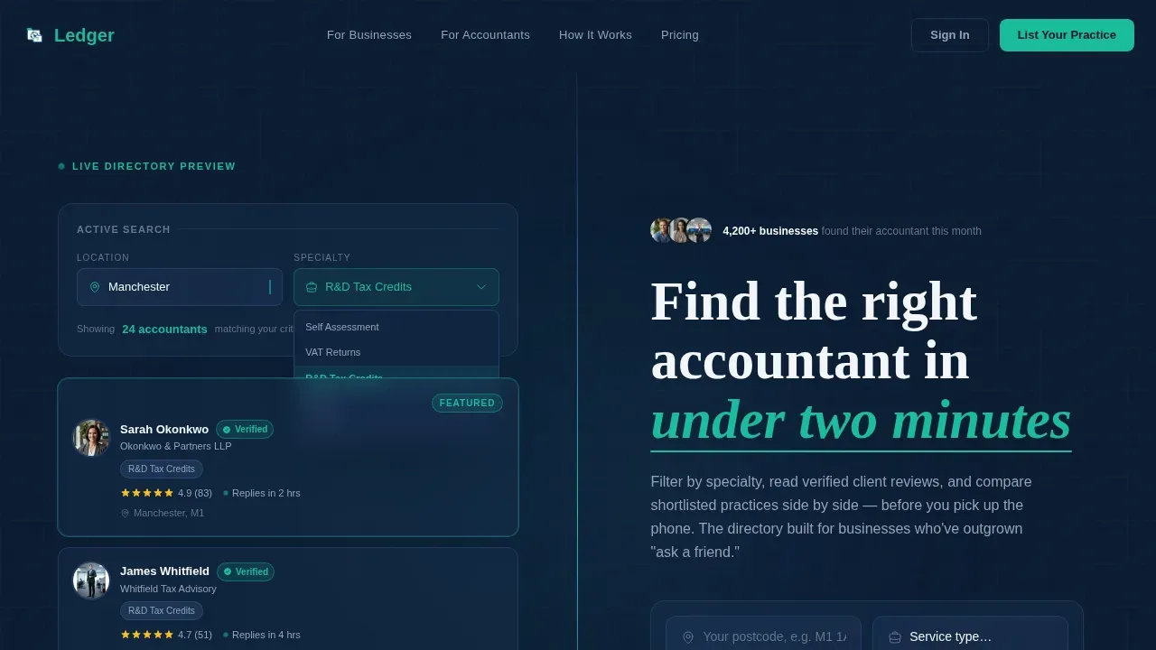 Accounting Digital Presence Reviews Website Template