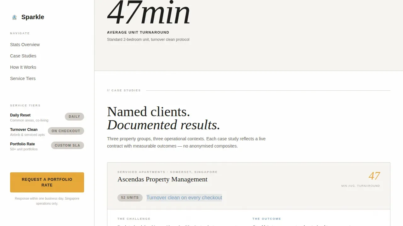 Singapore Local Portfolio Website Template