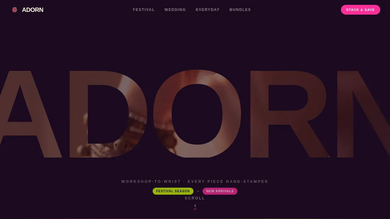 Bohemian Fashion Professional Website Template