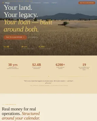 Sustainable Farm Financing Landing Page Template