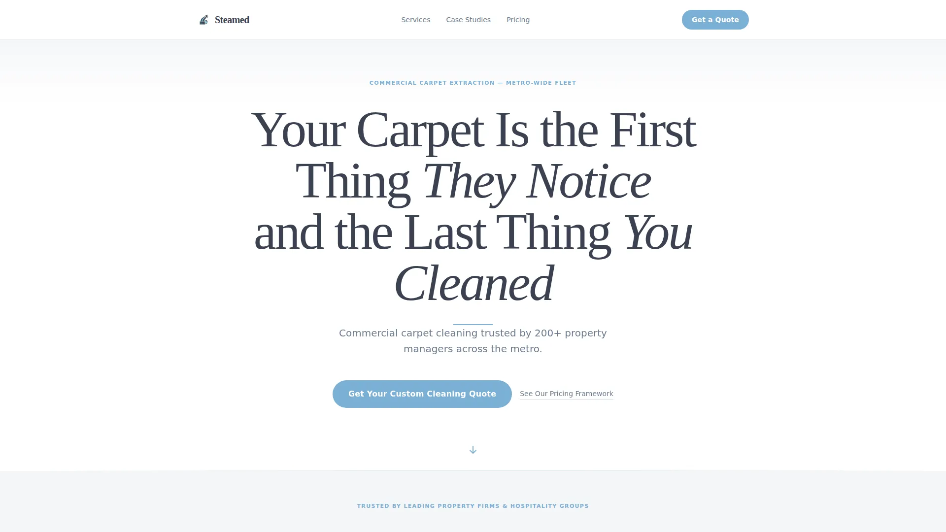 Commercial Carpet Cleaning Landing Page Template