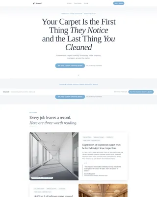 Commercial Carpet Cleaning Landing Page Template
