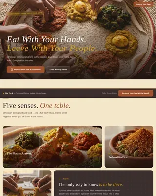 Authentic Eritrean Catering Landing Page Template