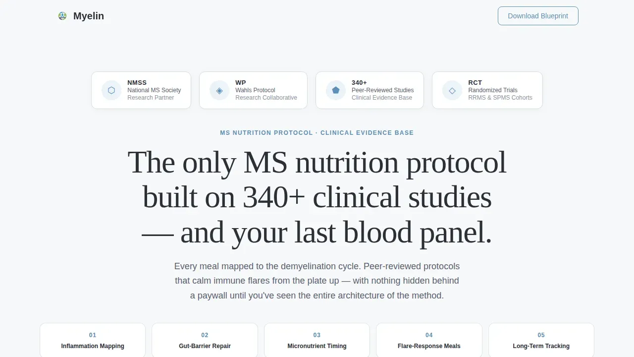 MS Nutrition Protocol Landing Page Template