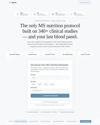 MS Nutrition Protocol Landing Page Template