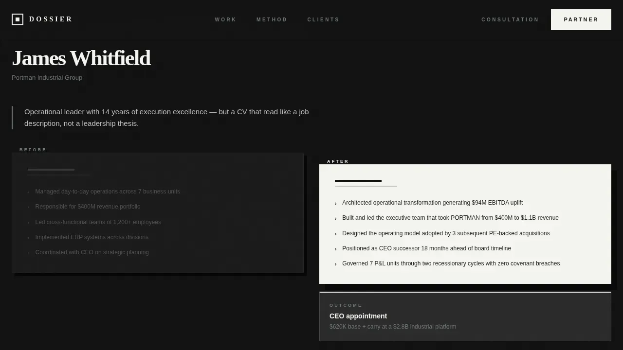 Advanced Executive & C-Suite Career Careers & Recruitment Website Template