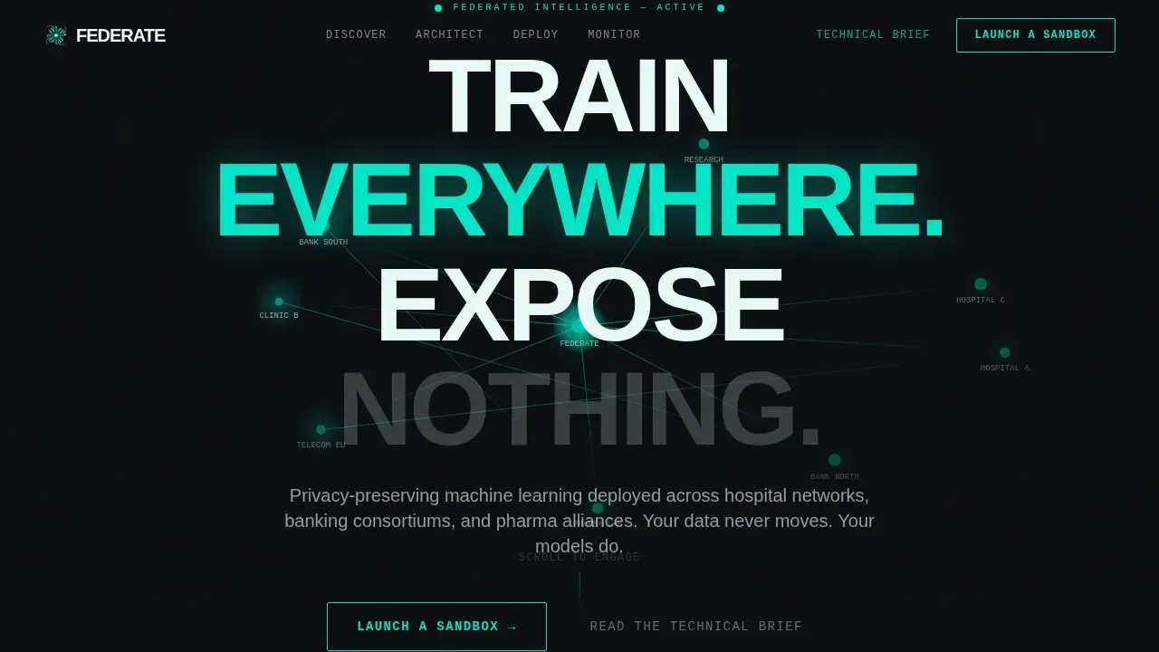Federated Learning Technology Privacy Policy Website Template