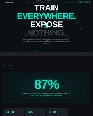 Federated Learning Technology Privacy Policy Website Template