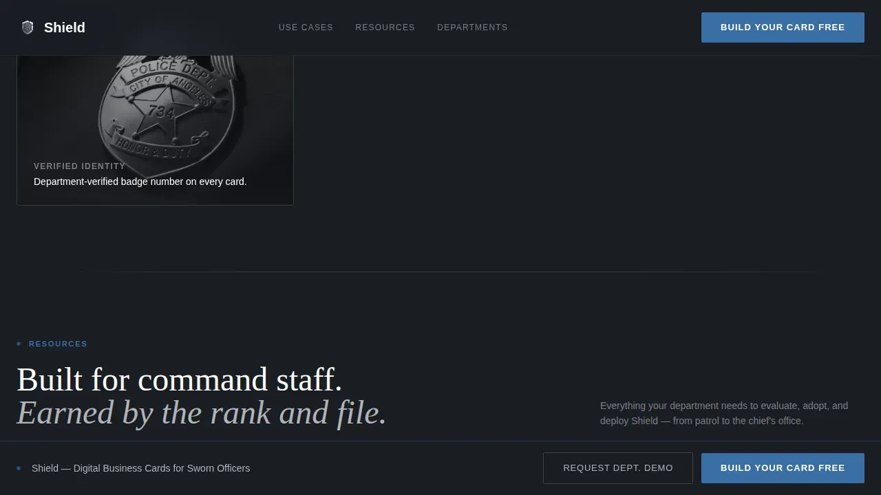 Police Officer Profile Professional Website Template