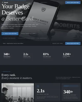 Police Officer Profile Professional Website Template