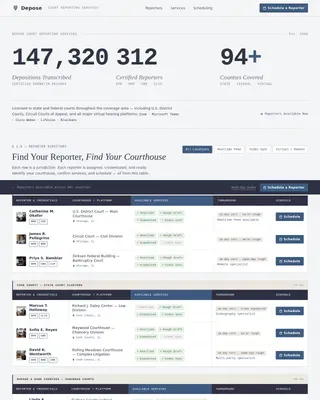 Expert Court Reporter Landing Page Template