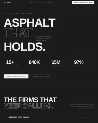 Licensed Asphalt Contractor Landing Page Template