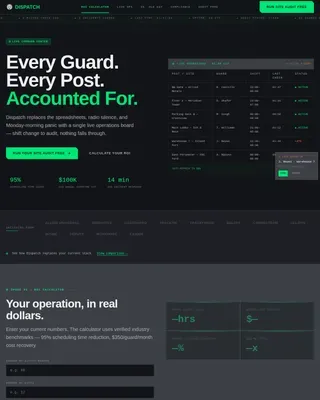 Live Security Operations Landing Page Template