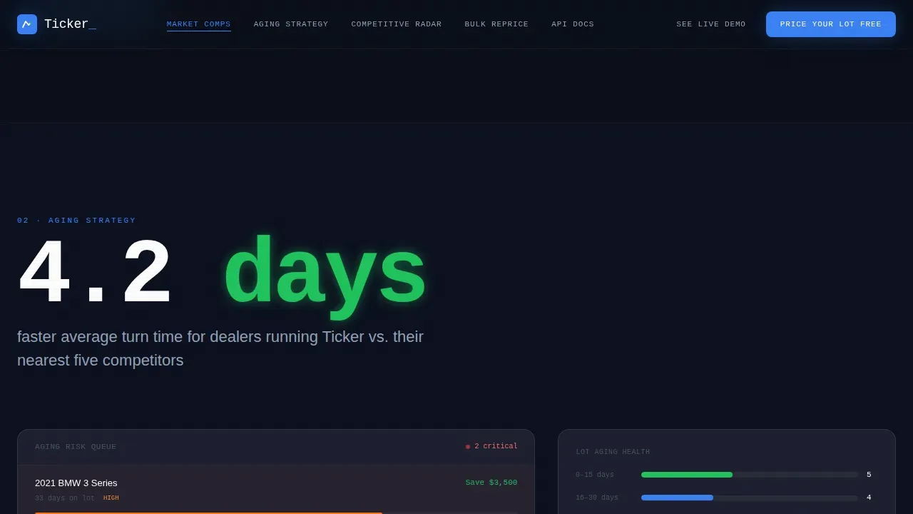 Intelligent Automotive Valuation Landing Page Template
