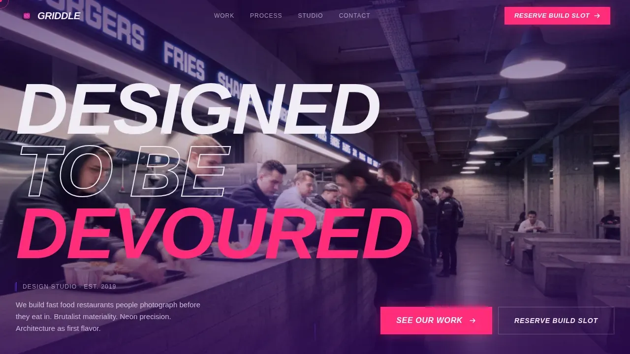 Modern Quick Service Studio Landing Page Template
