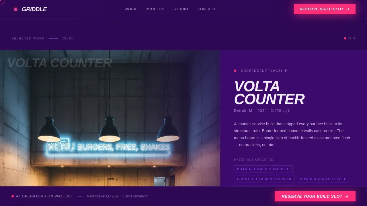 Modern Quick Service Studio Landing Page Template