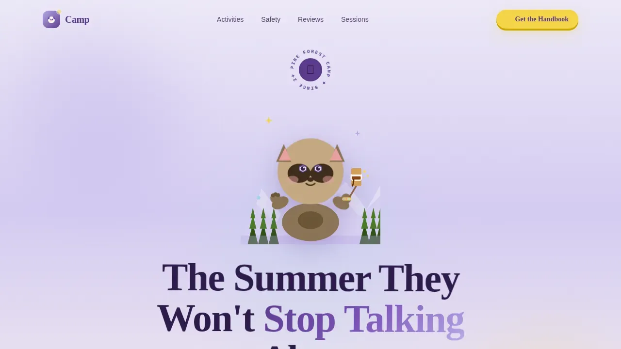 Premium Summer Camp & Outdoor Program Professional Website Template