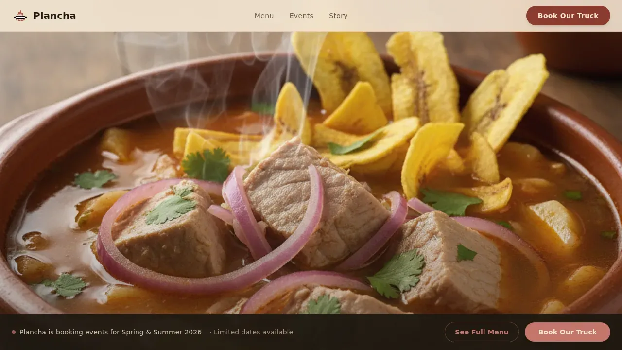 Mobile Latin Cuisine Service | Free Website Template | Rocket
