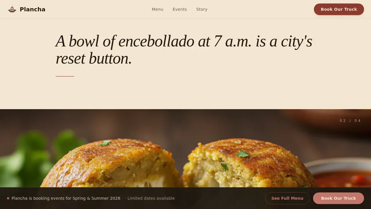 Mobile Latin Cuisine Service | Free Website Template | Rocket
