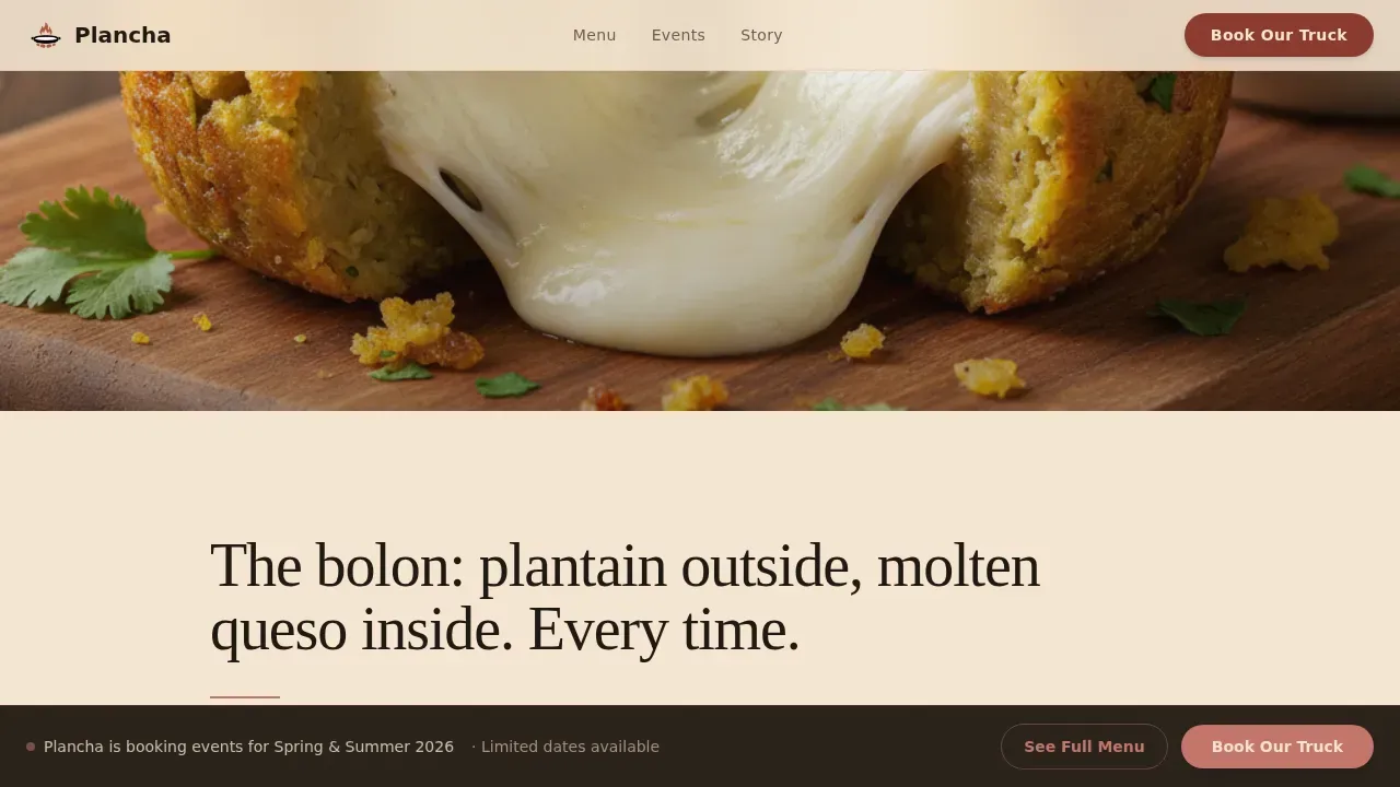 Mobile Latin Cuisine Service | Free Website Template | Rocket