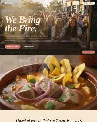 Mobile Latin Cuisine Service | Free Website Template | Rocket