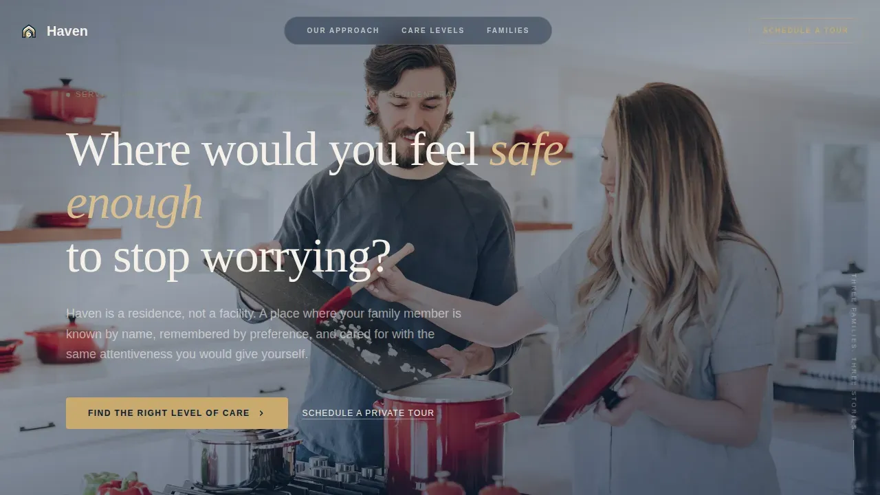 Trusted Senior Living Landing Page Template