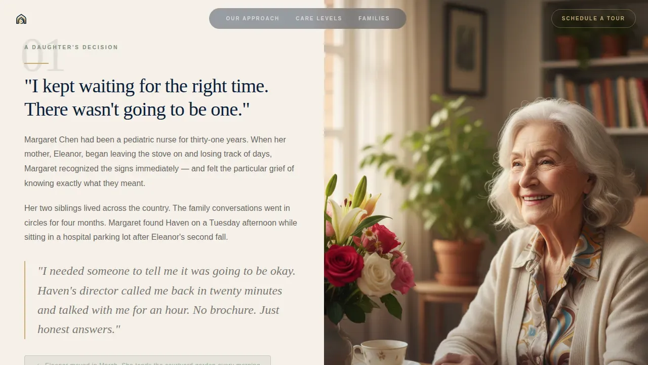 Trusted Senior Living Landing Page Template