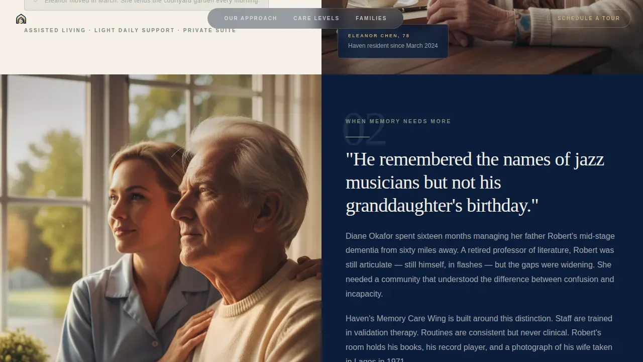 Trusted Senior Living Landing Page Template